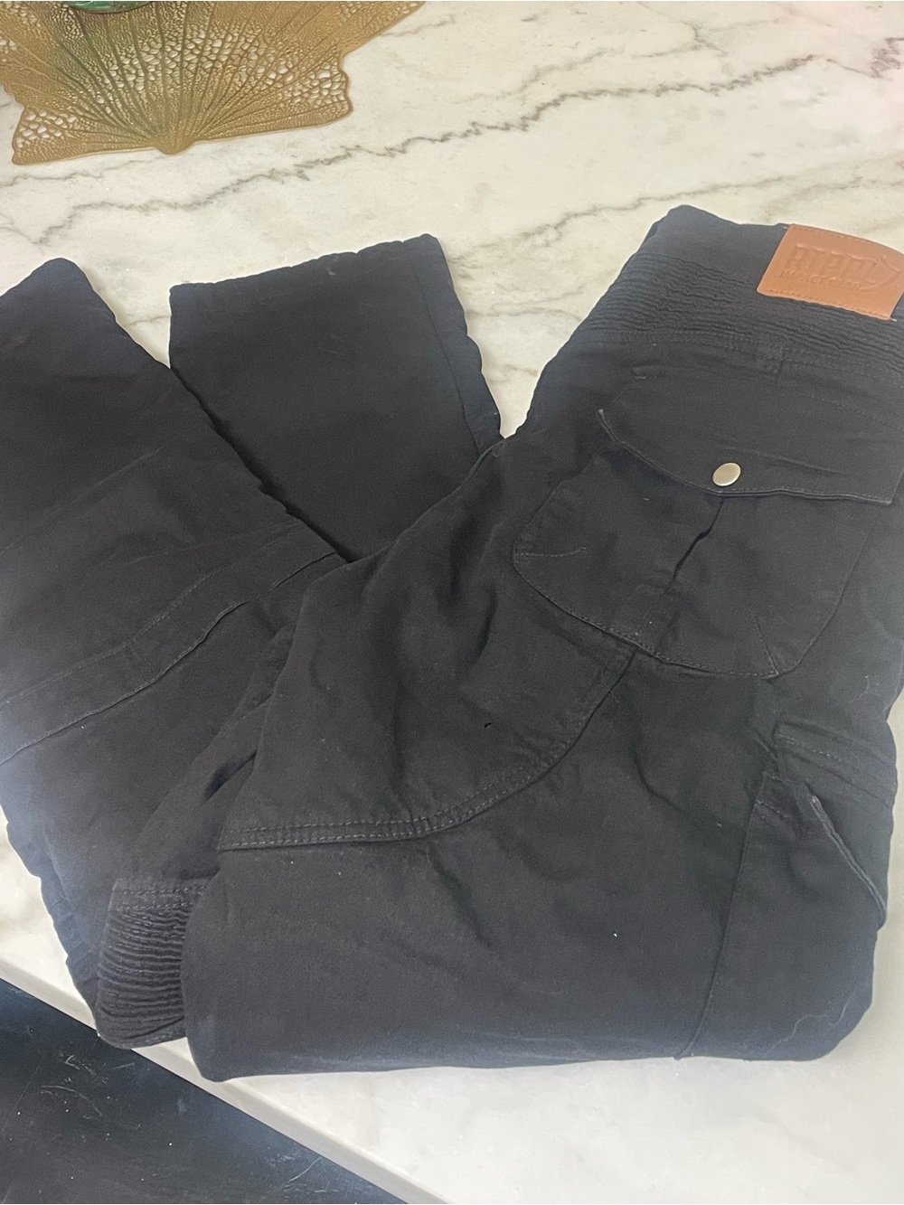 New NwT mens 3XL Ripple black denim riding pants motorcycle etc